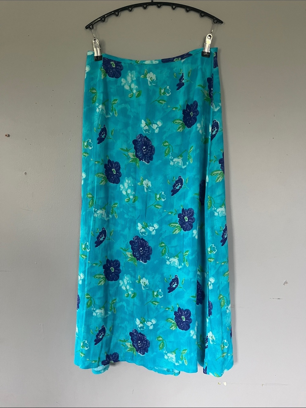 Lindor Floral Turquoise Maxi Skirt 10